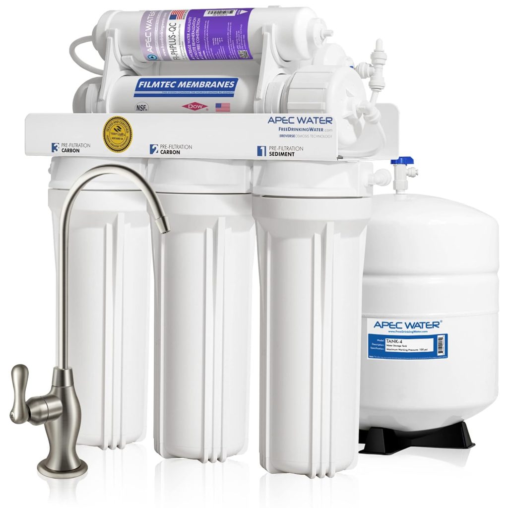 APEC Water Systems Top Tier Supreme Certified Alkaline Mineral pH+ High Flow 90 GPD 6-Stage Ultra Safe Reverse Osmosis Drinking Water Filter System (Ultimate RO-PH90) APEC Water Systems Top Tier Supreme Certified Alkaline Mineral pH+ High Flow 90 GPD 6-Stage Ultra Safe Reverse Osmosis Drinking Water Filter System (Ultimate RO-PH90)
