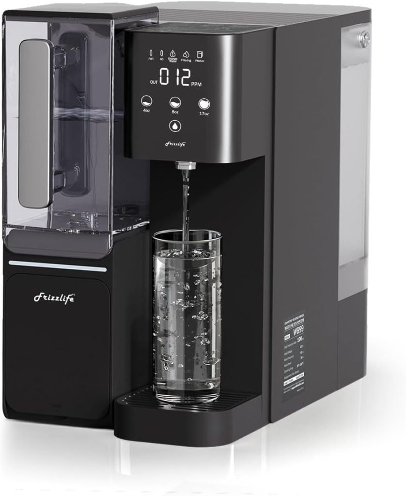 Frizzlife WB99-C Countertop Reverse Osmosis System, Alkaline RO Water Filter with Portable Water Pitcher, NSF/ANSI 58 Certified Elements, TDS  Filter Life Monitoring, No Installation USA Tech Support Frizzlife WB99-C Countertop Reverse Osmosis System, Alkaline RO Water Filter with Portable Water Pitcher, NSF/ANSI 58 Certified Elements, TDS  Filter Life Monitoring, No Installation USA Tech Support