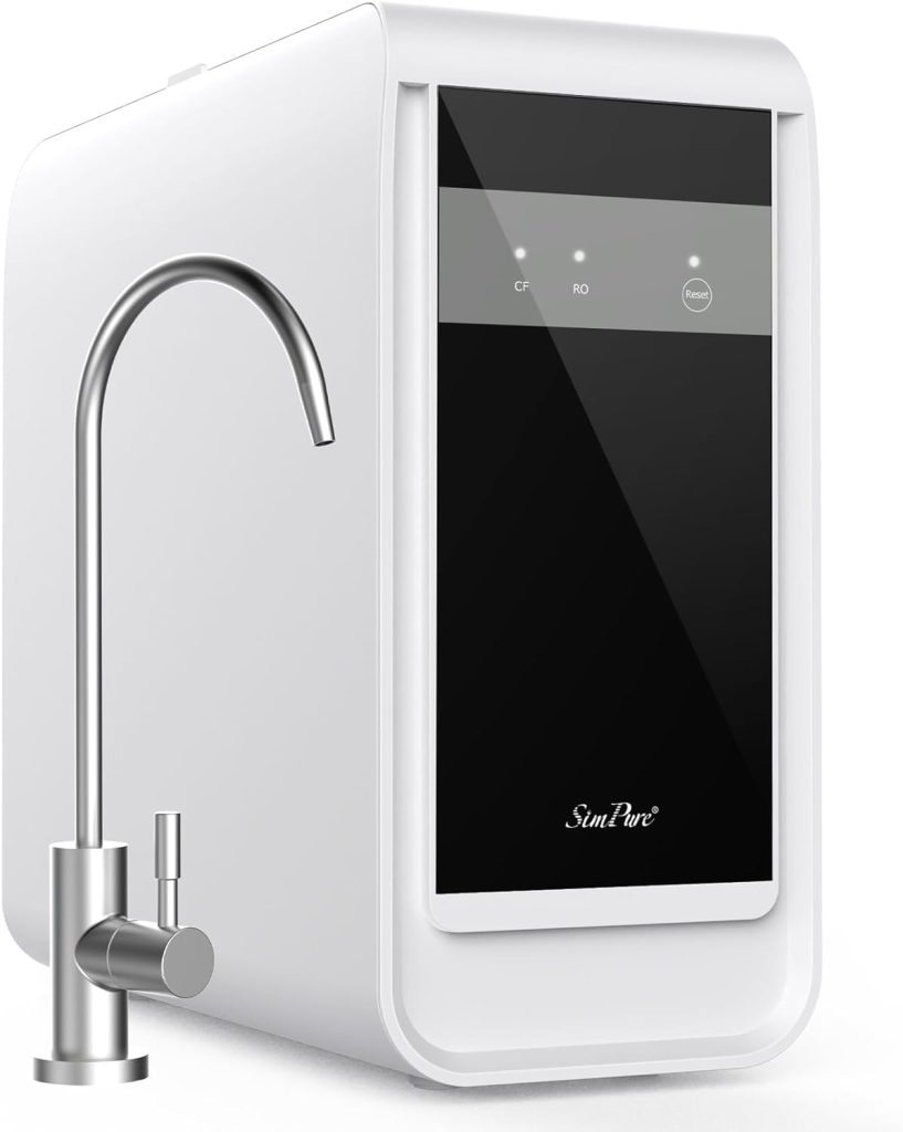 SimPure Tankless Reverse Osmosis System, 7-Stages Under Sink Water Filtration System, 600 GPD RO Water Filter Purification, 2:1 Pure to Drain, Fresh Water Technology, BPA Free(Upgraded Q3-600) SimPure Tankless Reverse Osmosis System, 7-Stages Under Sink Water Filtration System, 600 GPD RO Water Filter Purification, 2:1 Pure to Drain, Fresh Water Technology, BPA Free(Upgraded Q3-600)