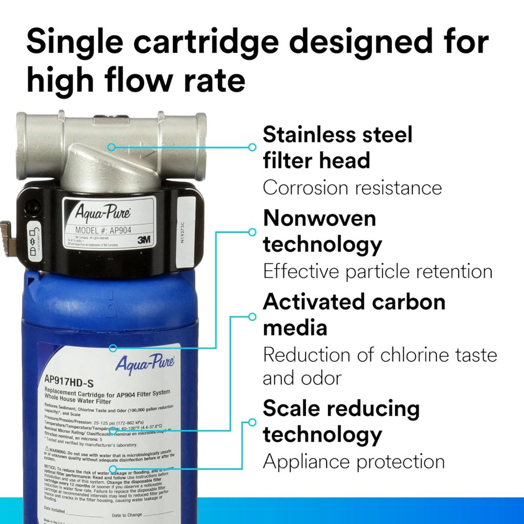 3M Aqua-Pure Whole House Sanitary Quick Change Water Filter System AP904, Reduces Sediment, Chlorine Taste and Odor, and Scale 3M Aqua-Pure Whole House Sanitary Quick Change Water Filter System AP904, Reduces Sediment, Chlorine Taste and Odor, and Scale