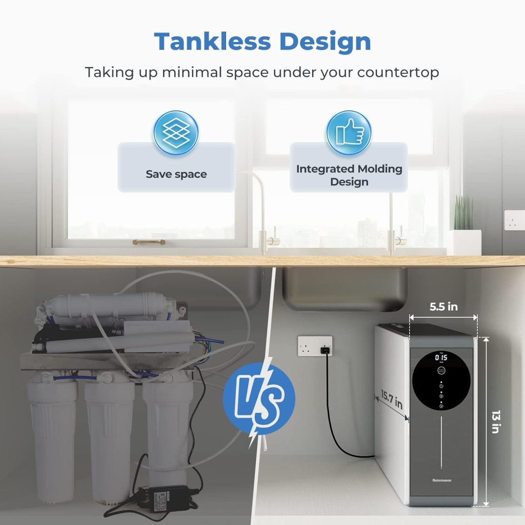 8 Stage Tankless Reverse Osmosis System NSF Certifed TDS Reduction 500GPD RO Water Filter System Under Sink Reverse Osmosis Water Filtration System for Home Kitchen Apartment (RMS-WP-RO500) 8 Stage Tankless Reverse Osmosis System NSF Certifed TDS Reduction 500GPD RO Water Filter System Under Sink Reverse Osmosis Water Filtration System for Home Kitchen Apartment (RMS-WP-RO500)