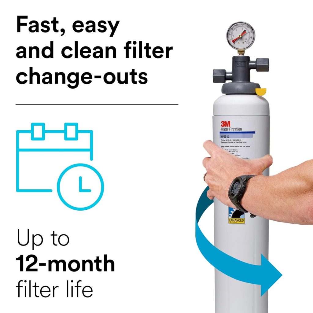 Aqua-Pure Water Filtration Products Replacement Cartridge for Commercial Ice Maker Machines HF90-S for High Flow Series ICE190-S, Reduces Bacteria, Sediment, Chlorine Taste and Odor Aqua-Pure Water Filtration Products Replacement Cartridge for Commercial Ice Maker Machines HF90-S for High Flow Series ICE190-S, Reduces Bacteria, Sediment, Chlorine Taste and Odor