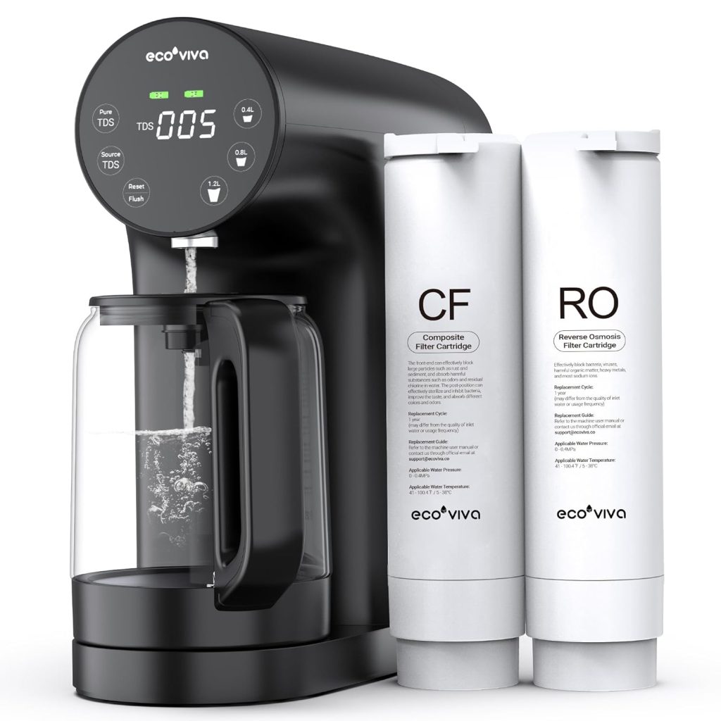 Countertop Reverse Osmosis System RO Water Filter, 4 Stage Filtration, Real-time TDS Monitor, 3:1 Pure to Drain, Zero-Installation Portable Water Purifier (WP-RO-200G Black), 4.3*12.1*12.1 Countertop Reverse Osmosis System RO Water Filter, 4 Stage Filtration, Real-time TDS Monitor, 3:1 Pure to Drain, Zero-Installation Portable Water Purifier (WP-RO-200G Black), 4.3*12.1*12.1