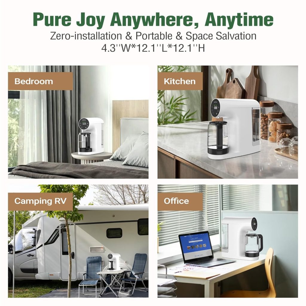 Countertop Reverse Osmosis System RO Water Filter, 4 Stage Filtration, Real-time TDS Monitor, 3:1 Pure to Drain, Zero-Installation Portable Water Purifier (WP-RO-200G Black), 4.3*12.1*12.1 Countertop Reverse Osmosis System RO Water Filter, 4 Stage Filtration, Real-time TDS Monitor, 3:1 Pure to Drain, Zero-Installation Portable Water Purifier (WP-RO-200G Black), 4.3*12.1*12.1