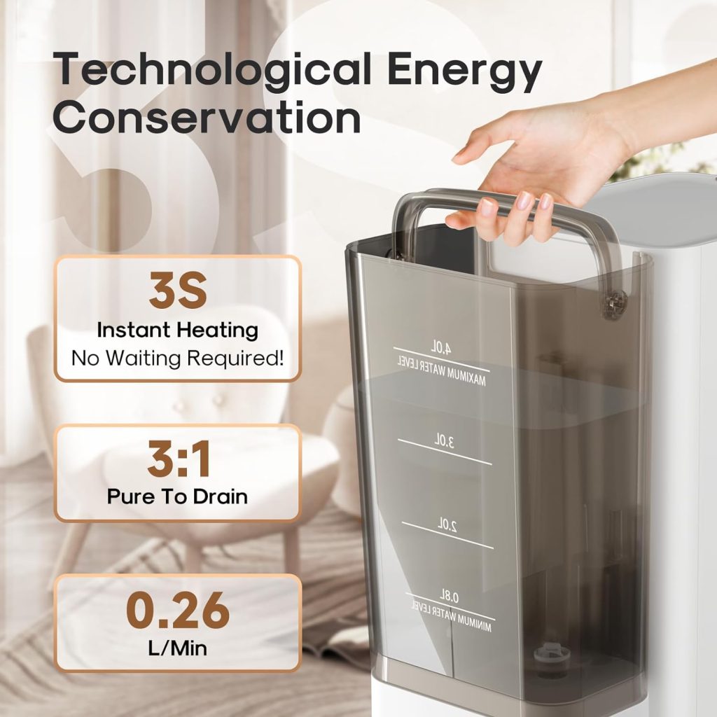 ICEPURE Countertop Reverse Osmosis Water Filtration System NSF/ANSI 58 Certified, 4 Stage Composite Filter, 3: 1 Pure to Drain, Bottleless Water Dispenser, Reduce PFAS PFOA PFOS (No Installation)