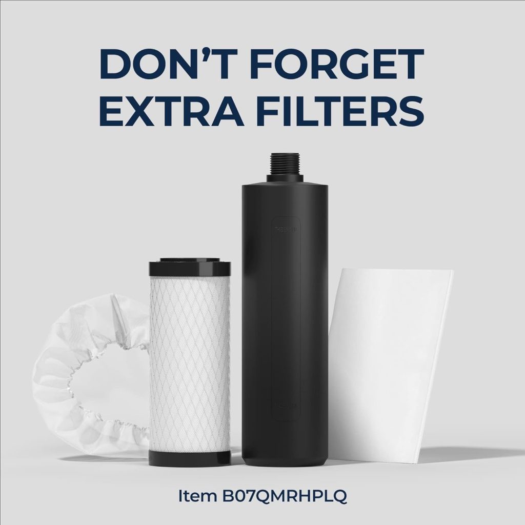 Outback Water Emergency Water Filtration System - Extra Replacement Filters - 5 Gal Bucket Water Filter - Portable - Gravity-Fed Purifier - for Potable Clean Drinking Water - 20-24 Gal/Day Outback Water Emergency Water Filtration System - Extra Replacement Filters - 5 Gal Bucket Water Filter - Portable - Gravity-Fed Purifier - for Potable Clean Drinking Water - 20-24 Gal/Day