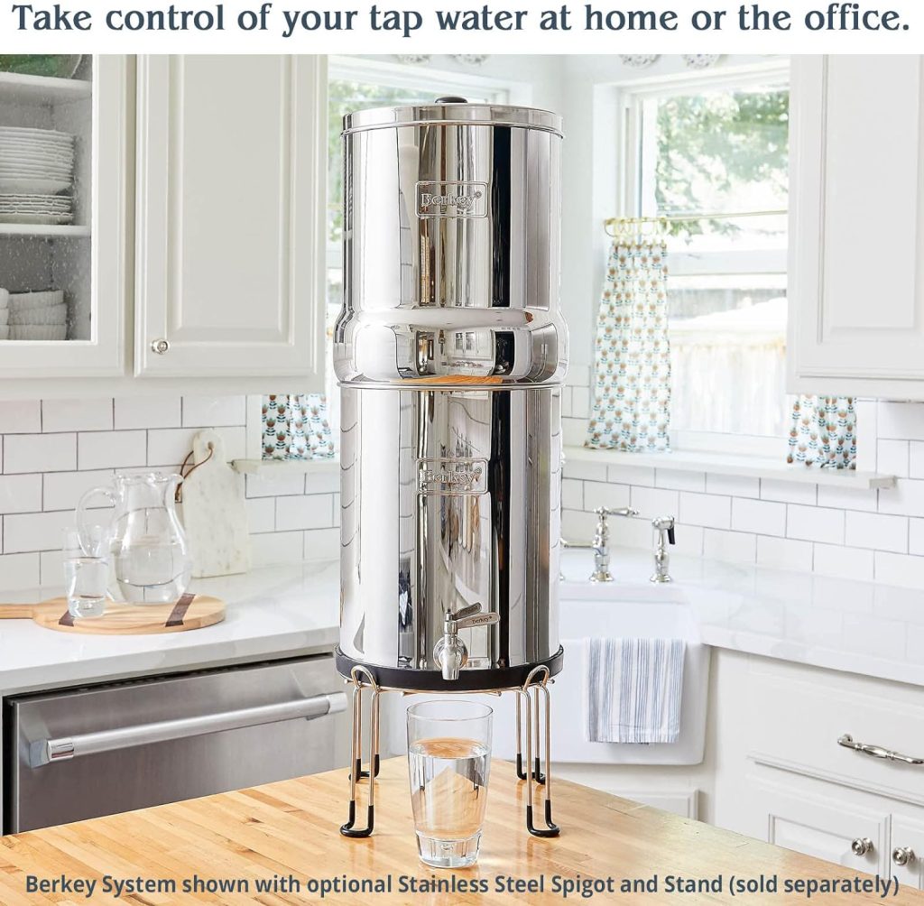 Royal Berkey Gravity-Fed Water Filter System 3.25 Gallon with 2 Black Berkey Elements, 2 Berkey PF-2 Fluoride and Arsenic Reduction Elements Royal Berkey Gravity-Fed Water Filter System 3.25 Gallon with 2 Black Berkey Elements, 2 Berkey PF-2 Fluoride and Arsenic Reduction Elements
