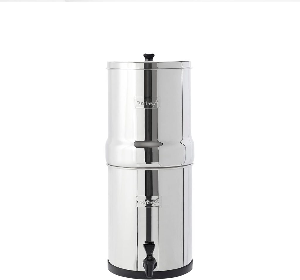 Travel Berkey Gravity-Fed Water Filter with 2 Black Berkey Elements–Enjoy Potable Water While Camping, RVing, Off-Grid, Emergencies, Every Day at Home
