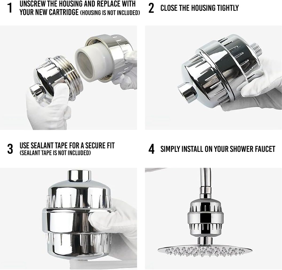 4-Pack 15-Stage Shower Filter Replacement Cartridge review
