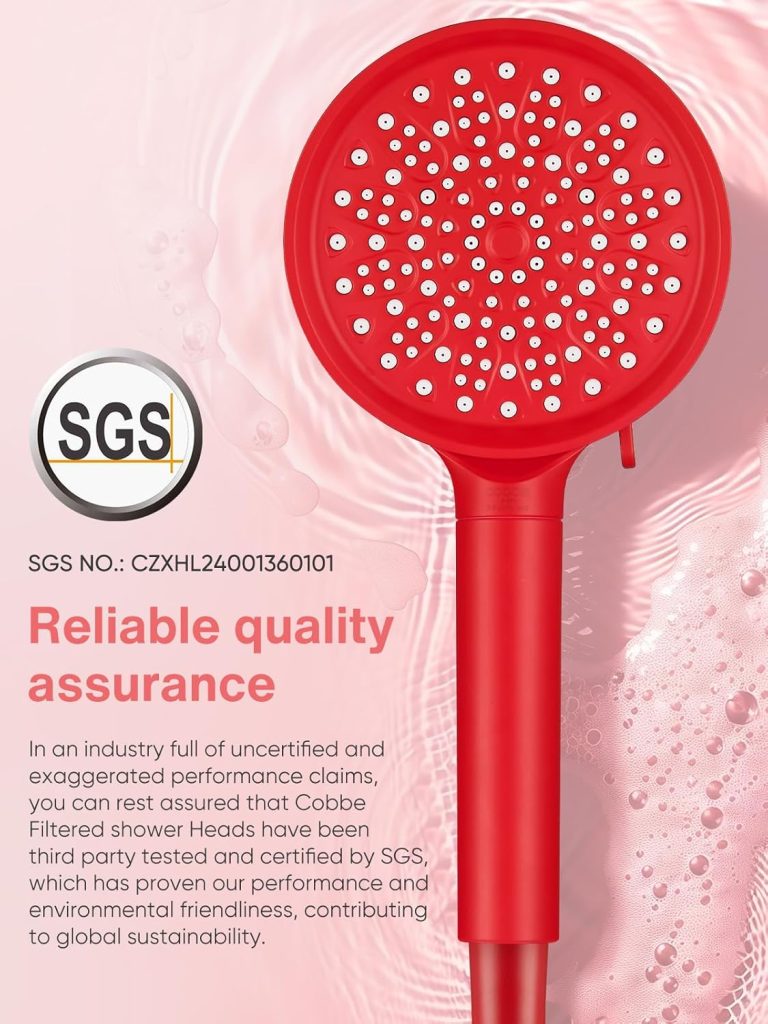Cobbe Filtered Shower Head with Handheld, High Pressure 6 Spray Mode Showerhead with Filters, Water Softener Filters Beads for Hard Water - Remove Chlorine - Reduces Dry Itchy Skin, Matte Black