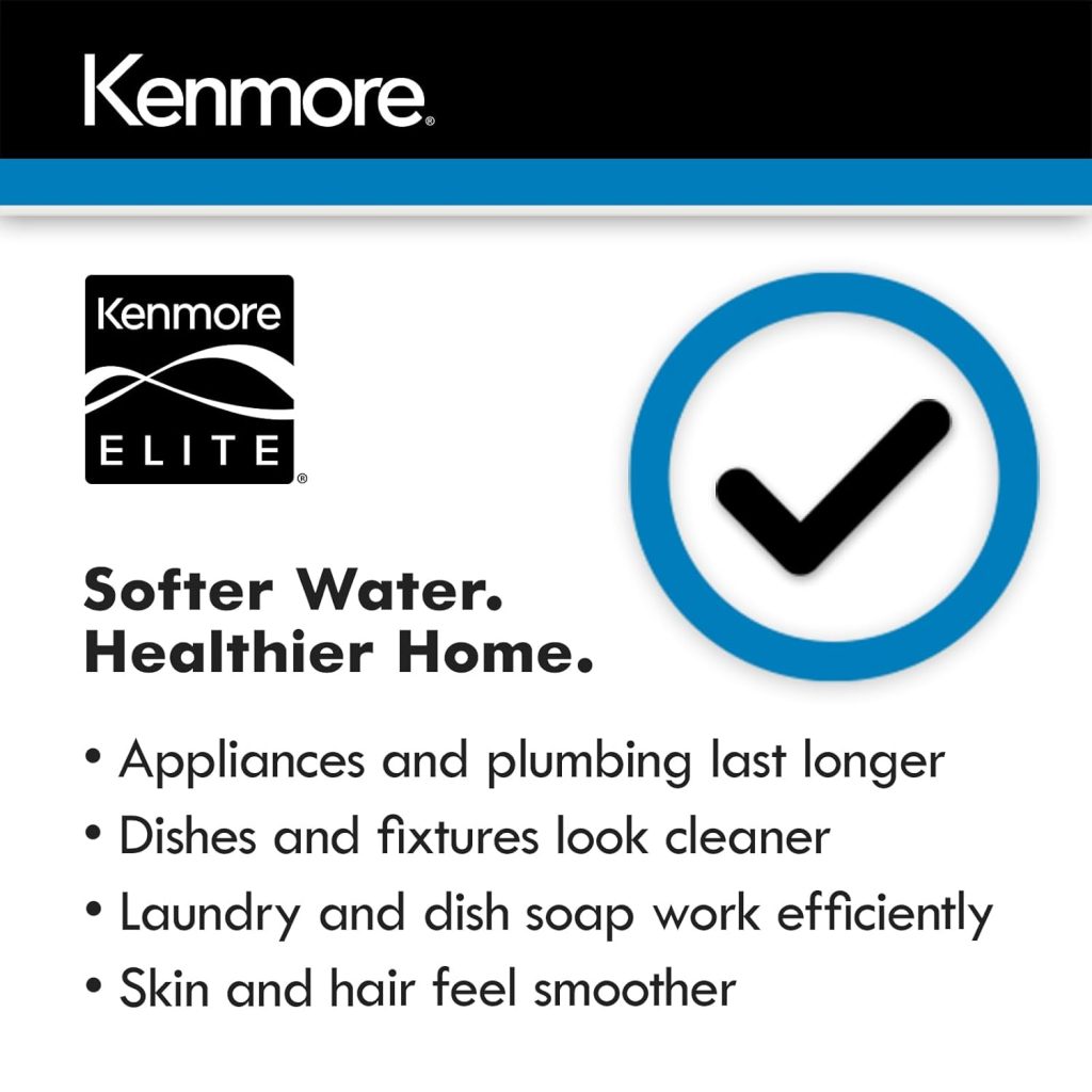 Kenmore 350 Water Softener With High Flow Valve | Reduce Hardness Minerals  Clear Water Iron In Your Home | Whole House | Easy To Install | Grey Kenmore 350 Water Softener With High Flow Valve | Reduce Hardness Minerals  Clear Water Iron In Your Home | Whole House | Easy To Install | Grey