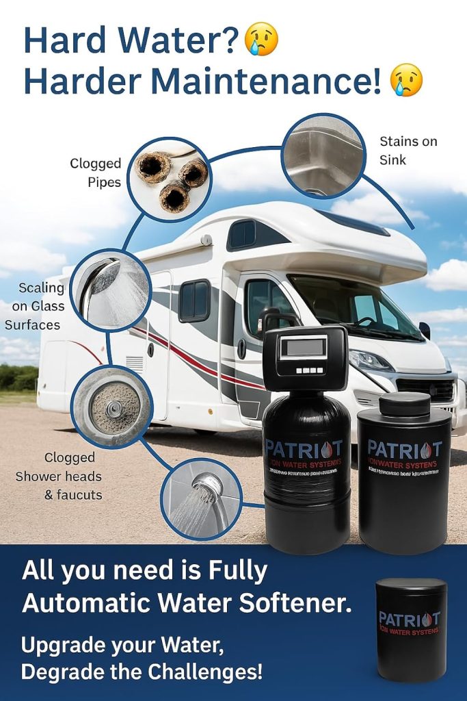 Patriot Freedom RV Water Softener System – Automatic Regeneration, Digital Display, Portable Design, NSF/ANSI Certified, Made in USA Patriot Freedom RV Water Softener System – Automatic Regeneration, Digital Display, Portable Design, NSF/ANSI Certified, Made in USA